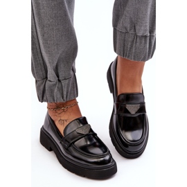 Plattklackade dammockasinskor Svart Venla 2