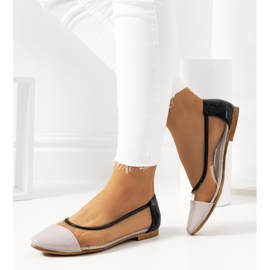 Violett genomskinliga Pastella ballerinor färglös svart 2