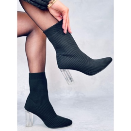 Destani Black sockboots med genomskinlig klack svart 1