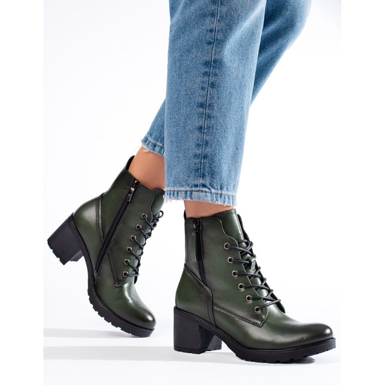 W. Potocki Stövlar för kvinnor, gröna, Potocki 1