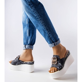 Havanna svarta kilasandaler 1