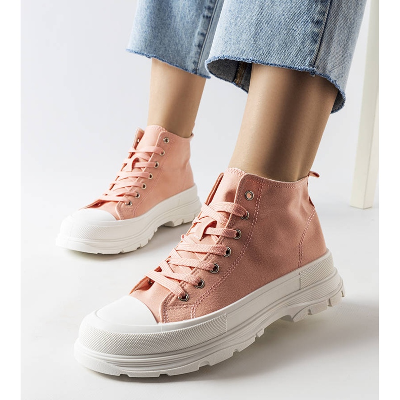 Inna Saverio rosa high-top sneakers 1
