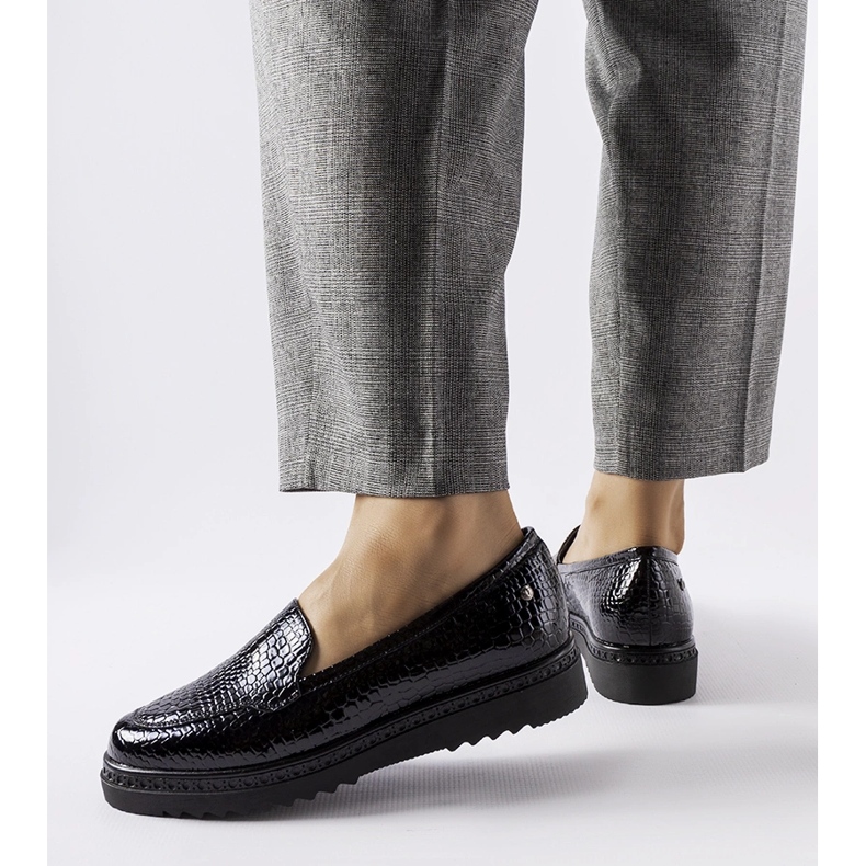 Vinceza svarta loafers i patent 1