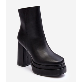 WS1 Ankelstövlar för kvinnor på hög klack och plattform Svart Sandstra 1