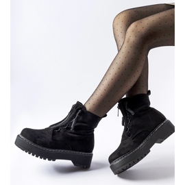 Svarta Doganella stövlar med dragkedja 1