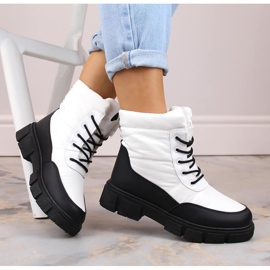 Snörning för kvinnor, isolerade snöstövlar, vita, T.Sokolski Z23-389 1