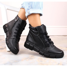 Bekväma damläder, isolerade svarta stövlar Helios 562S 1