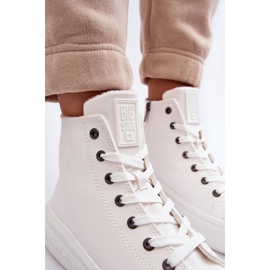 Sneakers med isolerad dragkedja för kvinnor White Big Star MM274021 vit 1