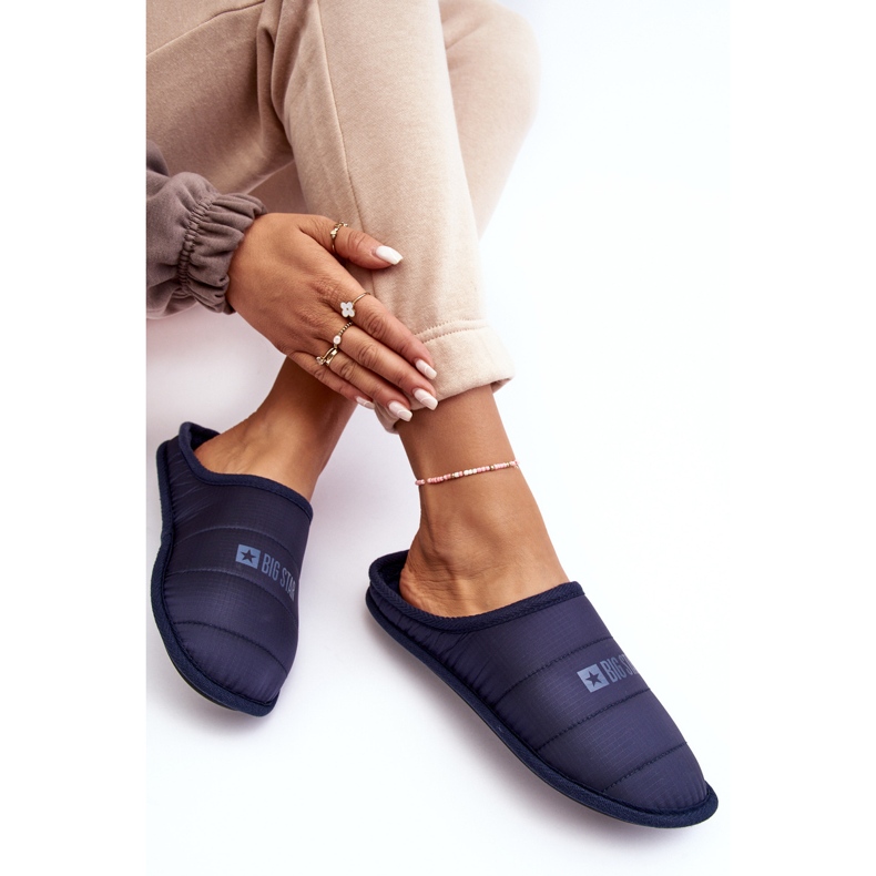Klassiska marinblå tofflor för damer Big Star KK274601 1