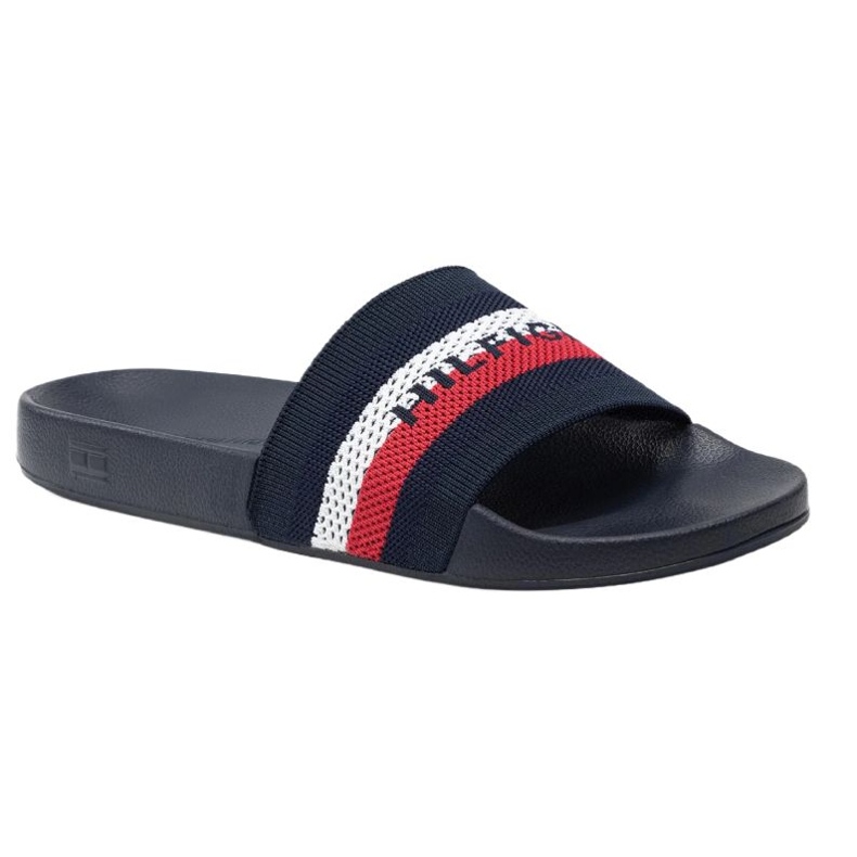Tommy Hilfiger Stickad Pool Slide M flipflops FM0FM03642 blå 1