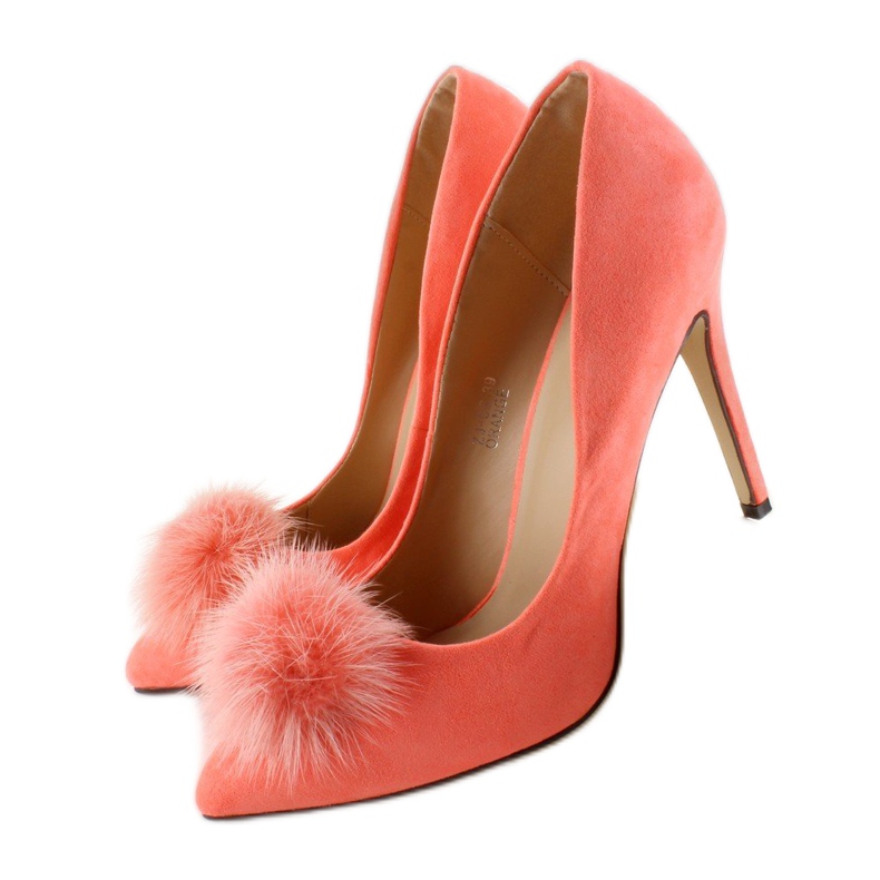 Pins med en pompom av ZJ-06 Orange burkar rosa 2