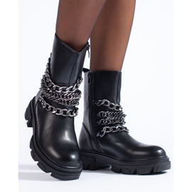 Dambaggies med kedjor svart 1