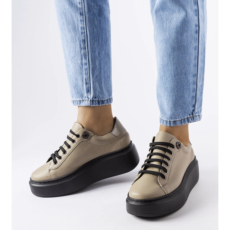 Beige brogues LS5379 Taupe 1