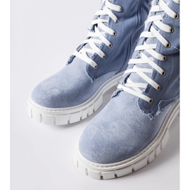 Blå tygisolerade Palmer-stövlar 1