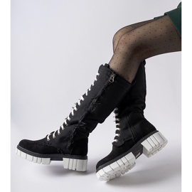 Svarta tygisolerade Palmer-stövlar 1