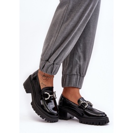 Lackskor för kvinnor med massiva höga klackar, svart Lemmitty 2