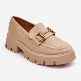 Dam Loafers Med Dekoration Beige Peuria 1