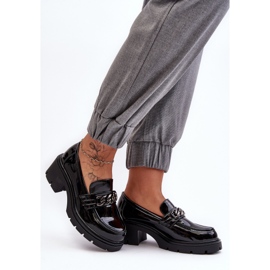 WS1 Lågklackat lack för damer Svart Blimma 2