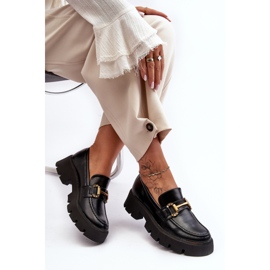 Dam Loafers Med Dekoration Svart Peuria 2