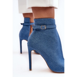 WS1 Damstövlar i jeans på hög klack, blå Amalundi 4