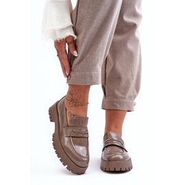 Patent Loafers Platta Skor Beige Jannah 2