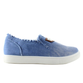 Denim slip-ons med NB22 L. Blått märke 1