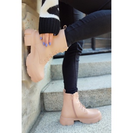 Damkängor med naken snörning beige 1