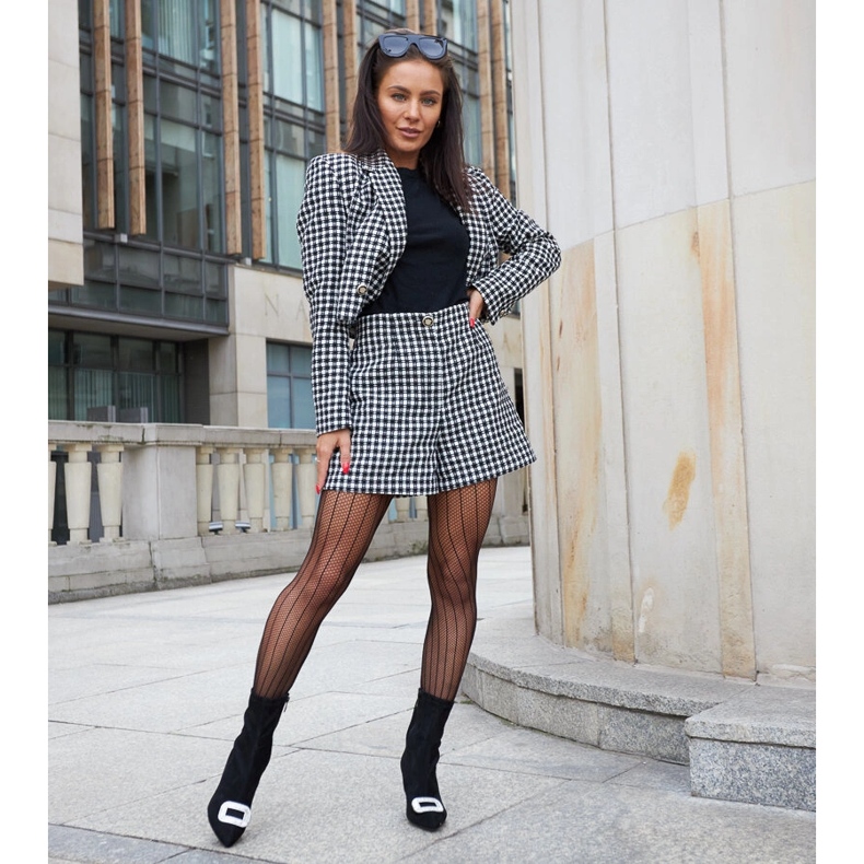 Svarta ankelboots dekorerade med Agatino zirkoner 1