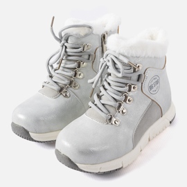 Grå varma barnskor Big Star KK374178 silver- 1