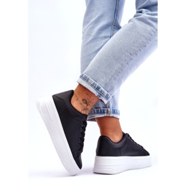 Klassiska sportskor för kvinnor svart och vitt 2