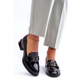 Vinceza Lackskor, svarta högklackade mockasiner 1