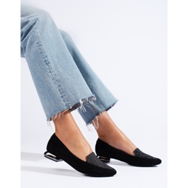 SHELOVET Svarta dammockasiner med Daszyński spetsmönster 1