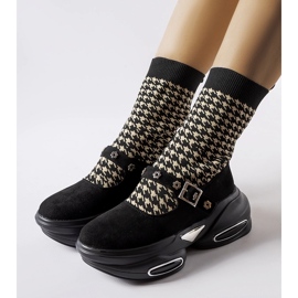 Ivana svarta houndstooth ankelboots 1