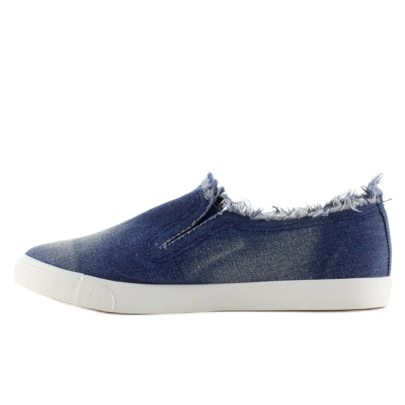 Jeans sneakers färgglad sula BL65 Navy blå 2