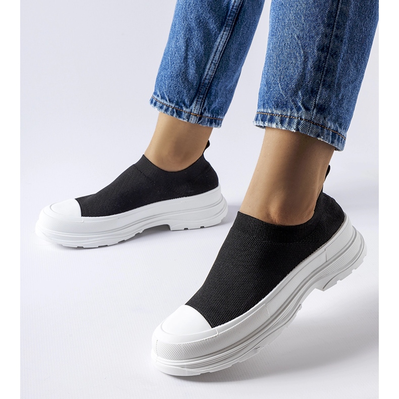 Svarta Baratili plattform slip-on sneakers 1