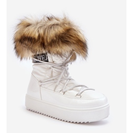 Snöskor med snörning för kvinnor Vit Santero 1