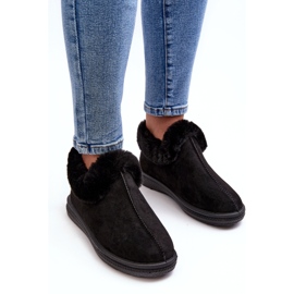 Svarta Pilani Låga snöstövlar för kvinnor med päls 2