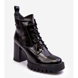 S.Barski Patentisolerade stövlar med hög klack Svart D&amp;A MR870-54 1