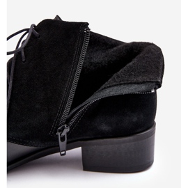 Fashionabla svarta snörstövlar för kvinnor Kefora 3