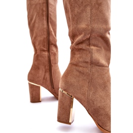 Seastar Mörkbeige mocka högklackade stövlar från Kilrenita 2