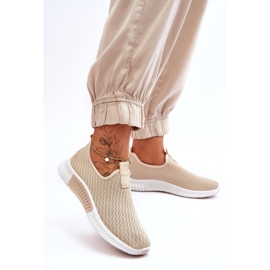 Klassiska Slip-On Sportskor för kvinnor, Beige 3