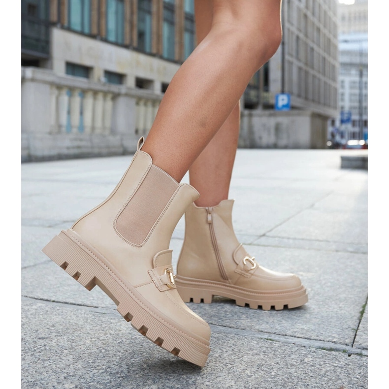 Mörkbeige stövletter med Sailetto-skydd 2