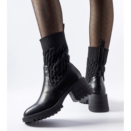 Svarta ankelstövlar med Buckley-prägling 1