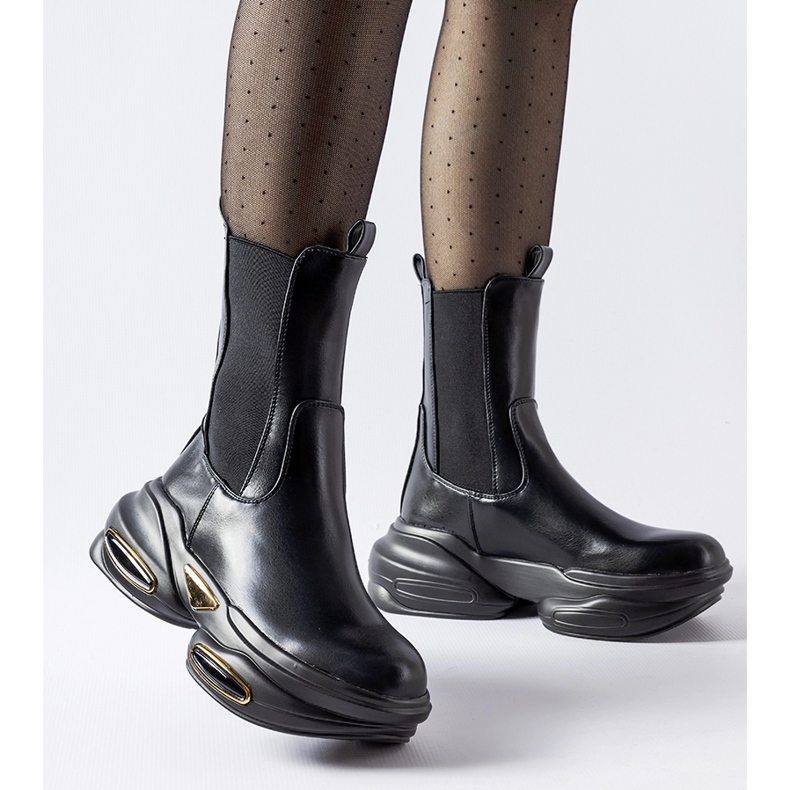 Big Star Svarta massiva Sant'Egidio slip-on ankelboots 1