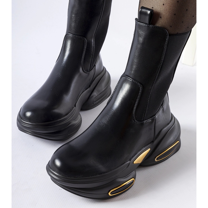 Big Star Svarta massiva Sant'Egidio slip-on ankelboots 2