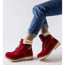 Röda isolerade Montalbino stövlar 1