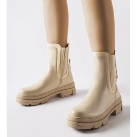 Beige sneakers med massiv Torin-sula grön 1