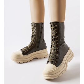 Giselda mörkgröna skor med tjock sula 1