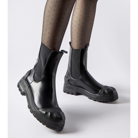 Svarta, isolerade, massiva albanesiska ankelstövlar 1