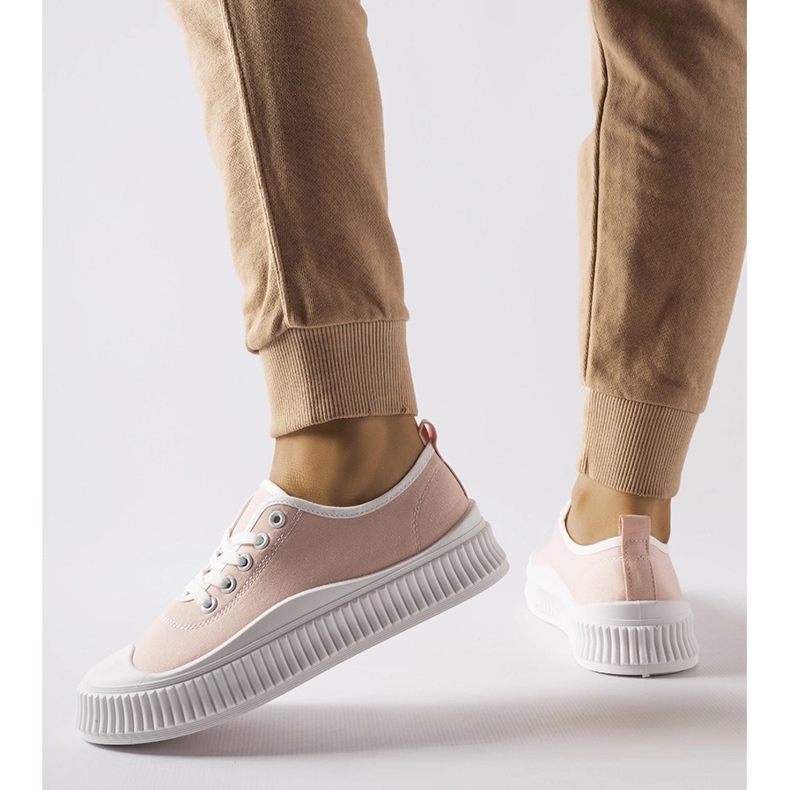 Rosa Collepepe plattformssneakers 1